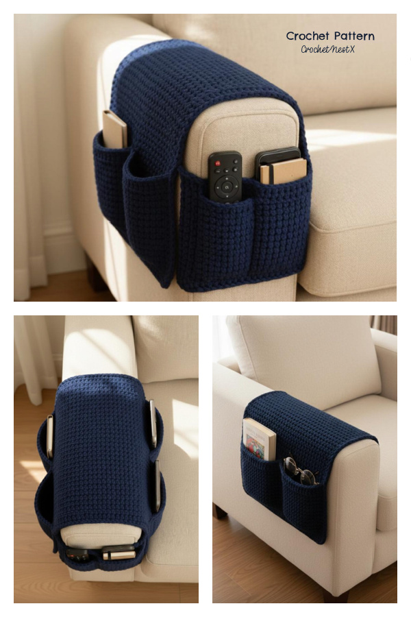 Easy Beginner Sofa Armchair Caddy Organizer Crochet Pattern