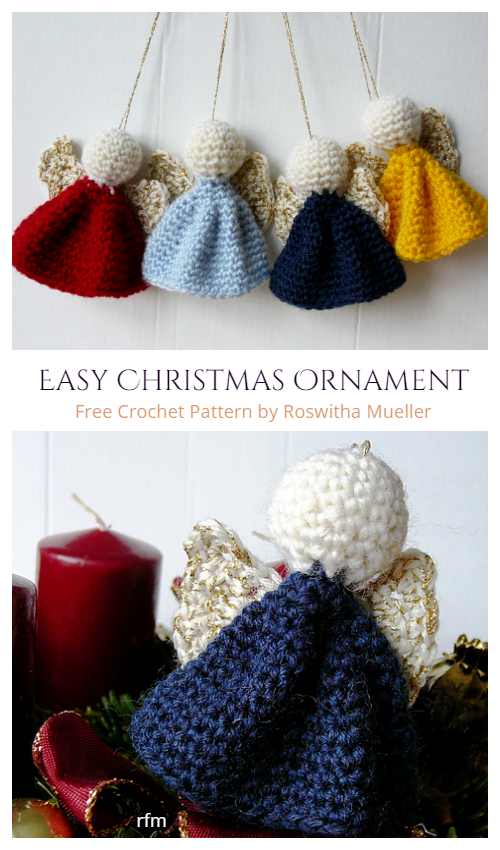 Easy Christmas Angel Ornament Free Crochet Patterns