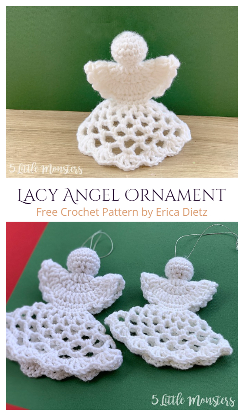 Easy Christmas Lacy Angel Ornament Free Crochet Patterns