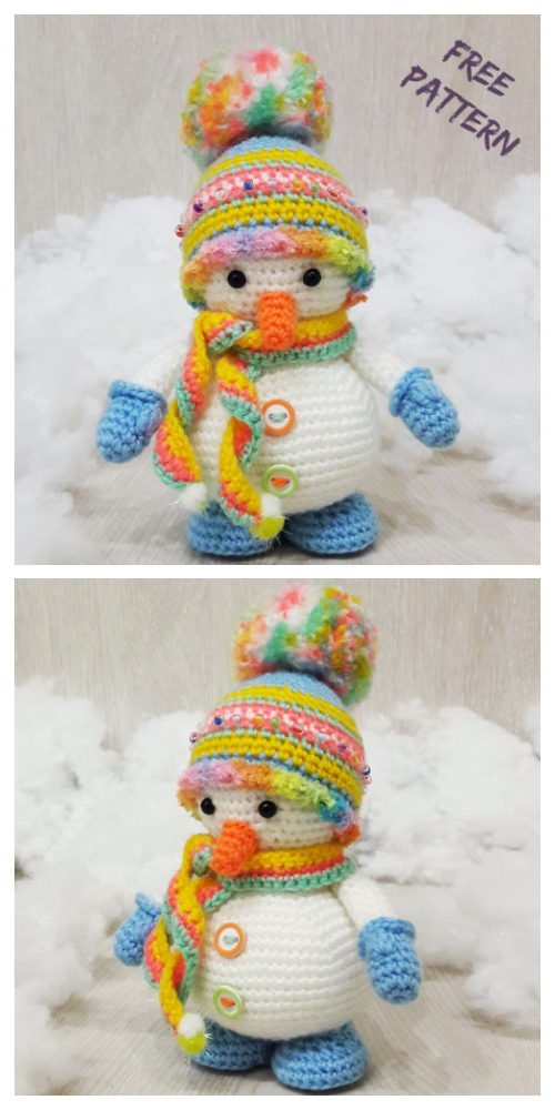 Christmas Crochet Snowman Amigurumi Free Patterns