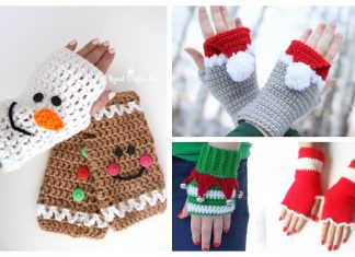 9 Christmas Fingerless Mittens Free Crochet Patterns & Paid Christmas Fingerless Mittens Free Crochet Patterns & Paid
