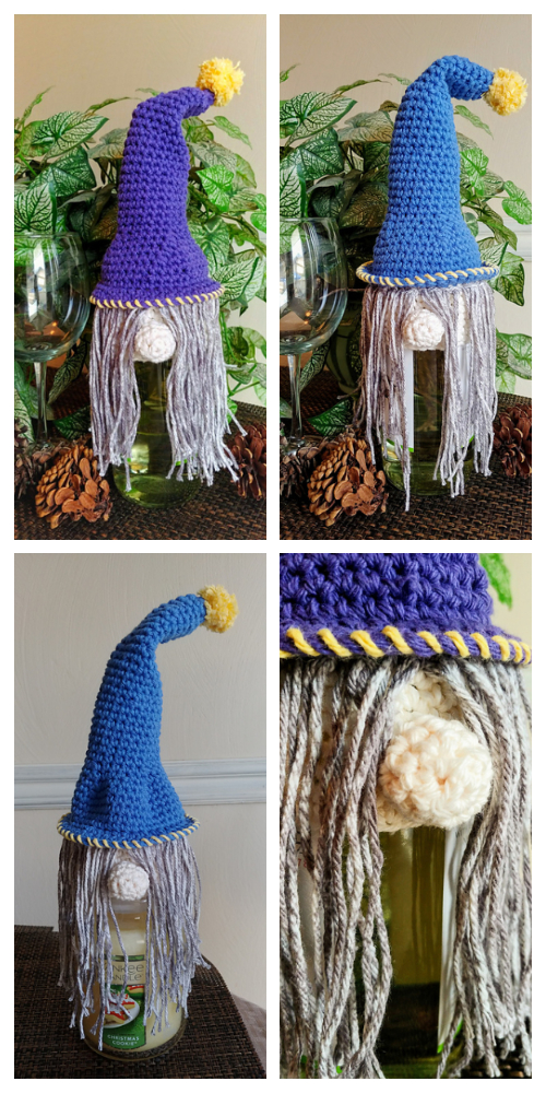 Christmas Gnome Bottle Topper Cozy Crochet Patterns