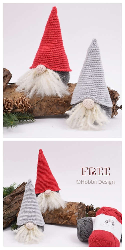 Crochet Shy Christmas Gnomes Amigurumi Free Patterns