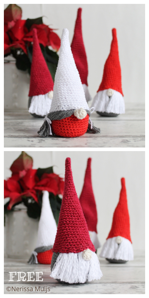 Crochet Christmas Gnome Amigurumi Free Patterns