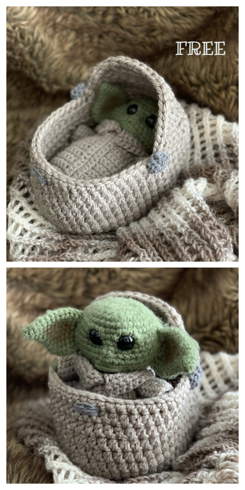 Amigurumi Baby Yoda Space Pod Free Crochet Pattern