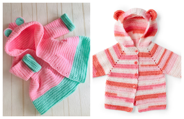 COZY Baby's Hooded Sweater/Crochet Pattern INSTRUCTIONS ONLY 