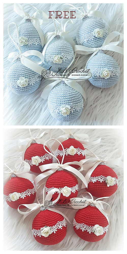 Christmas Bauble Ornament Free Crochet Patterns