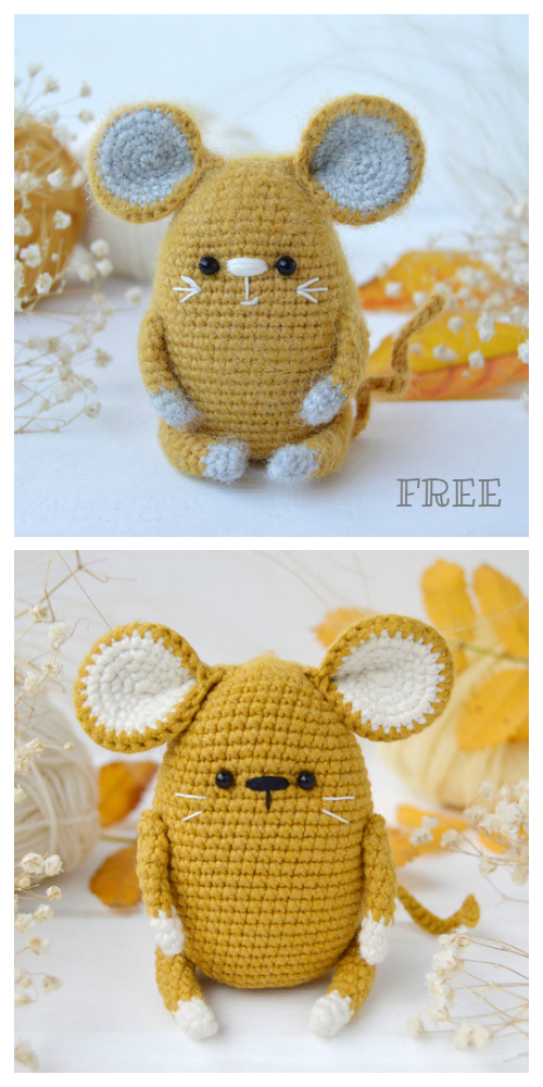 Cute Crochet Little Mouse Amigurumi Free Patterns
