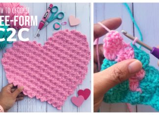 Free Form C2C Heart Free Crochet Pattern Free Form C2C Heart Free Crochet Pattern