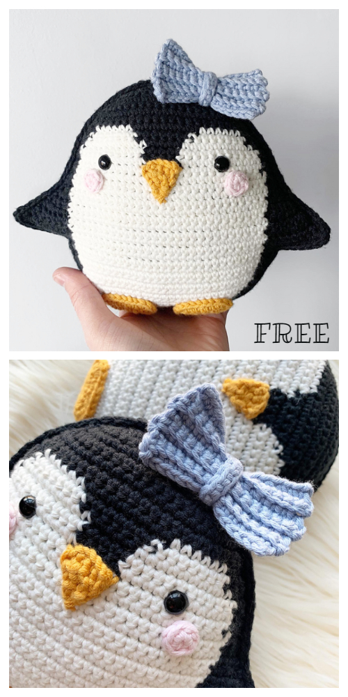Penguin Ragdoll Cushion Free Crochet Pattern