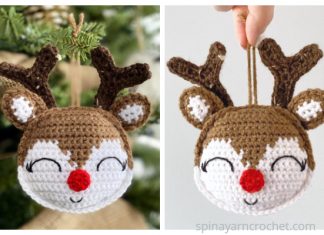 Cute Rudolph Ornament Free Crochet Pattern Cute Rudolph Ornament Free Crochet Pattern