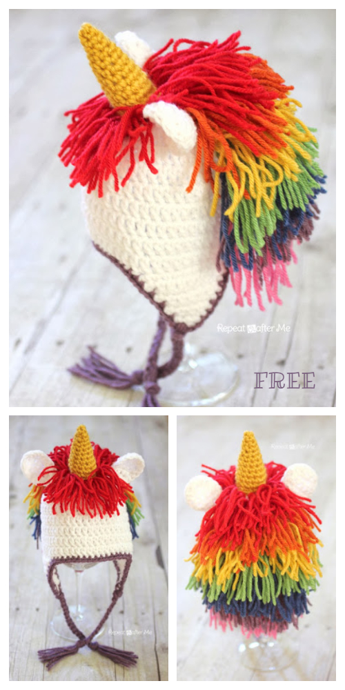 Unicorn Hat Free Crochet Patterns