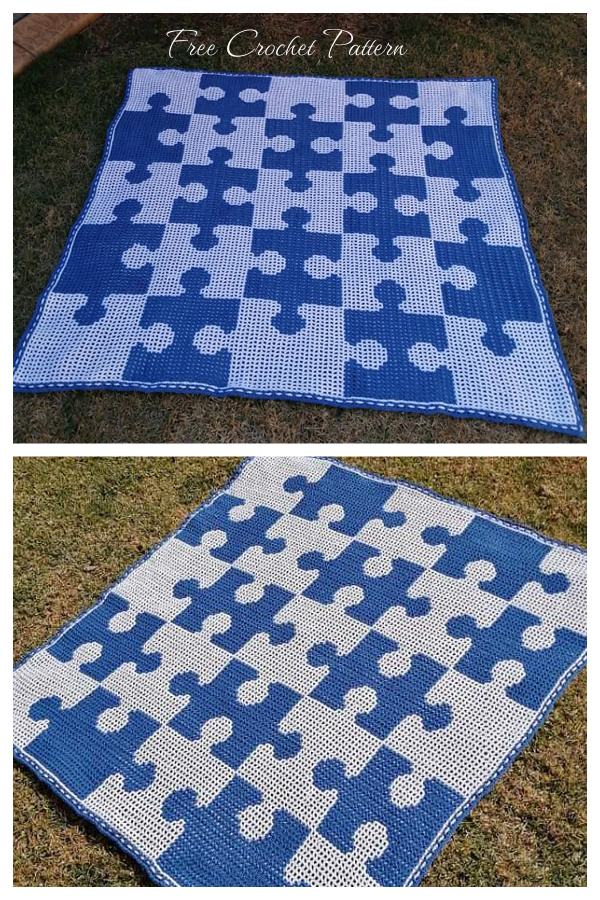 DFC Puzzles Blanket Free Crochet Pattern