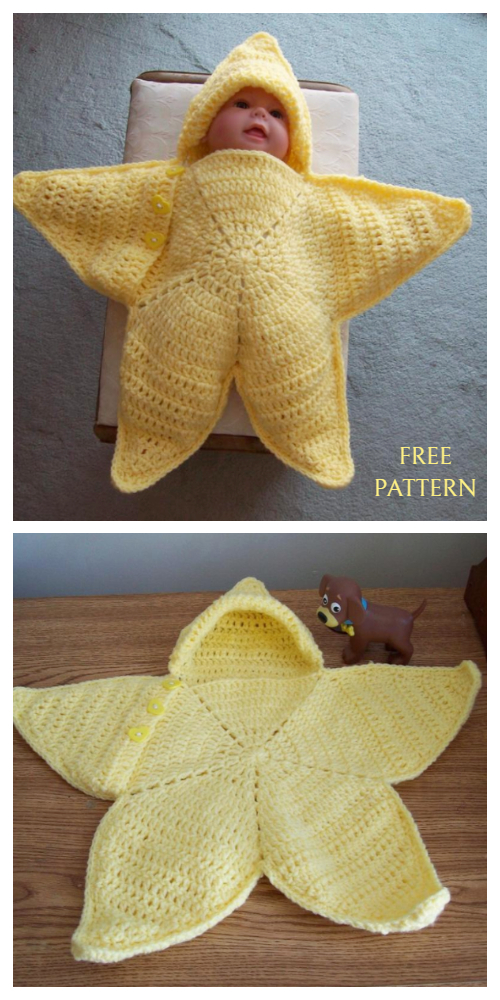 Baby Star Wrap Blanket Free Crochet Patterns