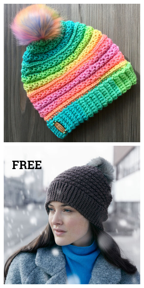 Star Stitch Hat Free Crochet Patterns + VideoStar Stitch Hat Free Crochet Patterns + Video