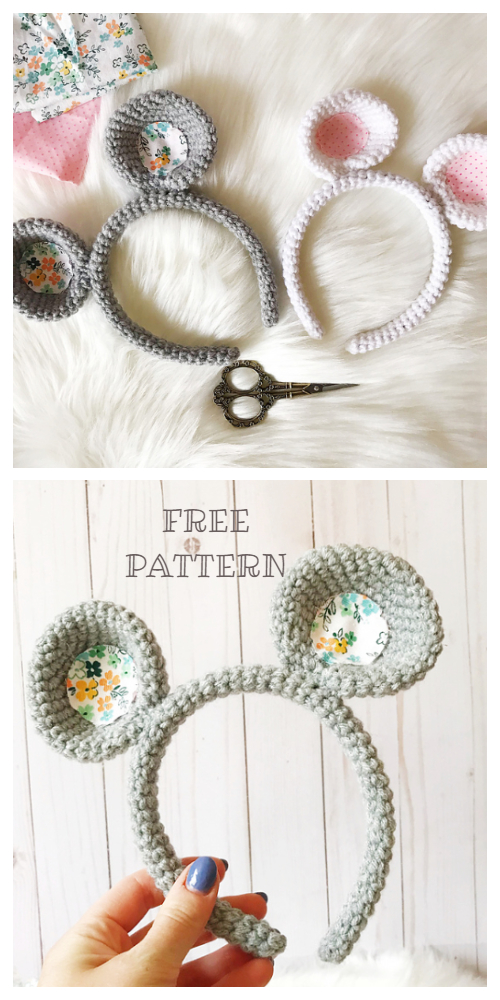 Easy Mouse Headband Free Crochet Patterns