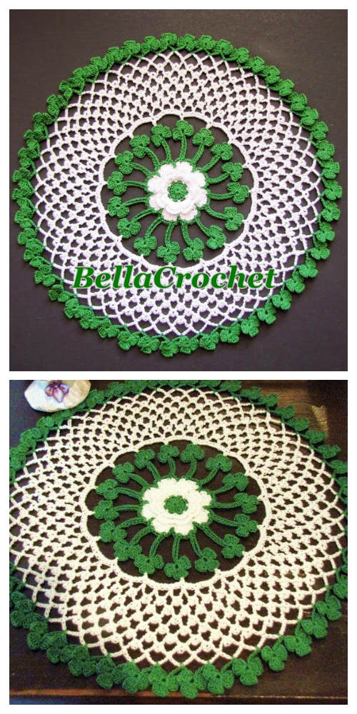 Irish Blessings Doily Free Crochet Pattern