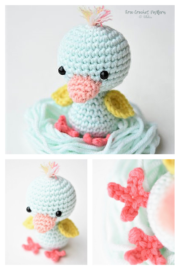 Quick Crochet Little friendly Duck Amigurumi Free Patterns