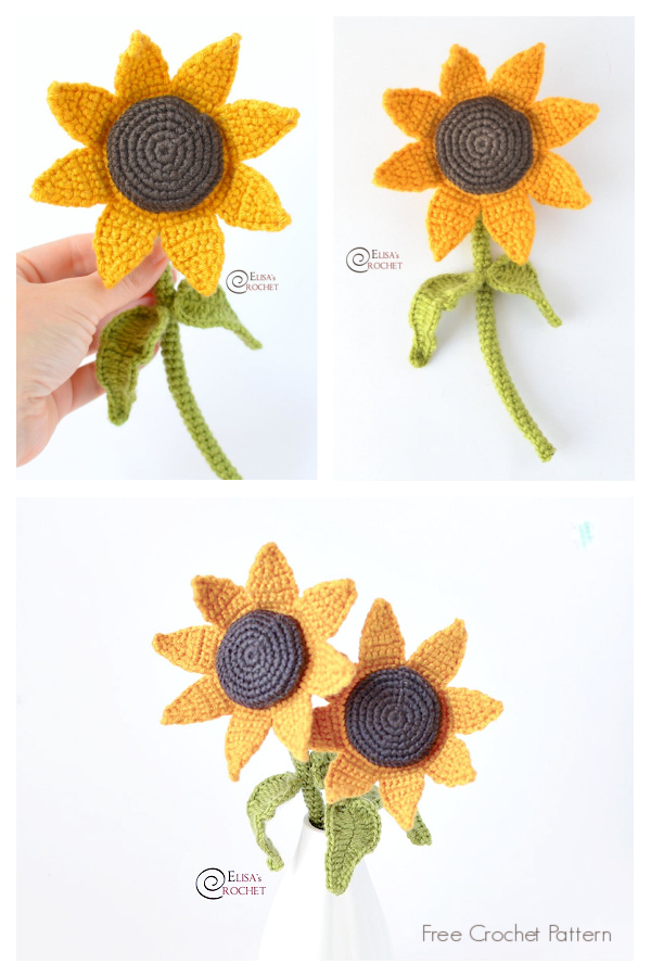 Sunflower Bouquet Free Crochet Patterns