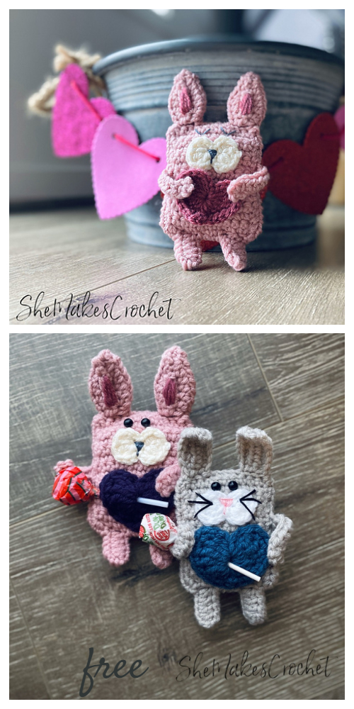 Valentine Candygram Bunny Free Crochet Patterns