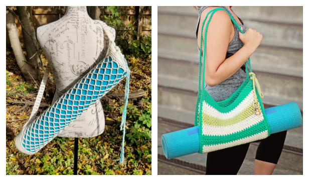 5 Yoga Mat Bag Free Crochet Patterns