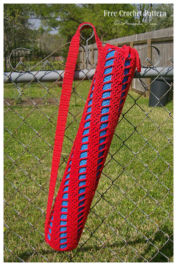 Spiral Ladder Yoga Mat Bag Free Crochet Patterns