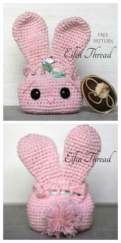 Bunny Pouch Easter Bag Free Crochet Patterns