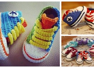 Converse Baby Sneakers Free Crochet Patterns + Video Converse Baby Sneakers Free Crochet Patterns + Video