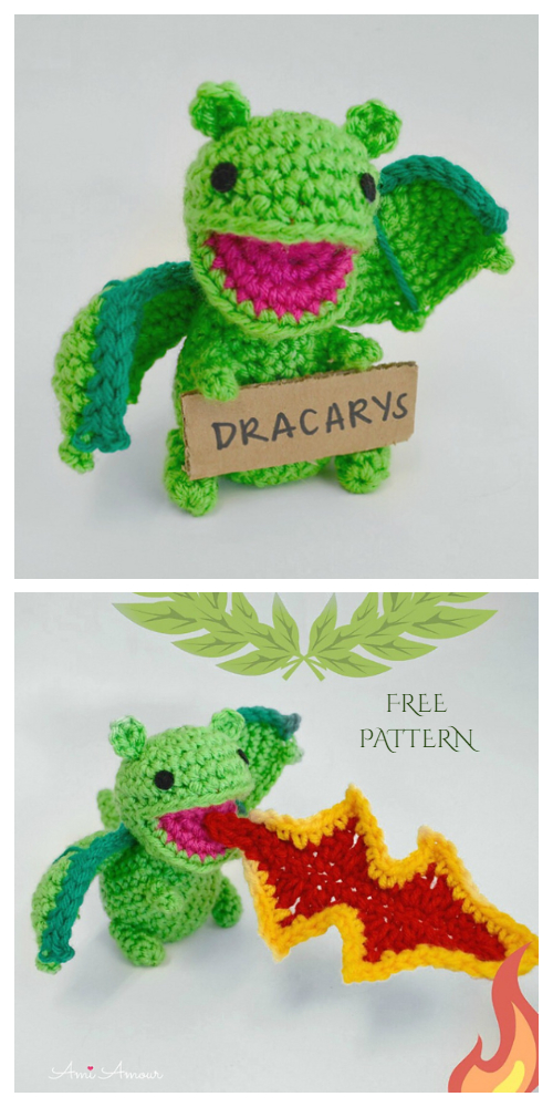 Crochet Baby Dragon Amigurumi Free Patterns