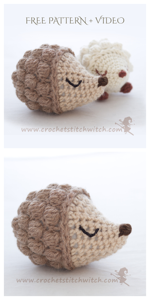 Crochet Diddy Hedgehog Amigurumi Free Pattern + Video