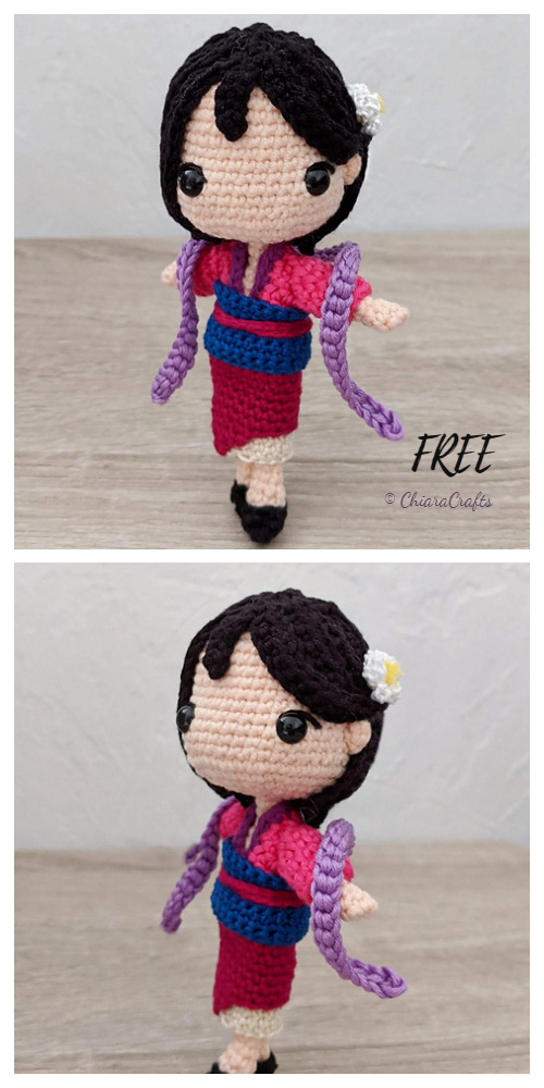 Crochet Mulan Princess Doll Amigurumi Free Patterns