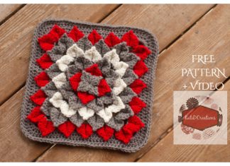 Crocodile Dahlia Square Free Crochet Pattern + Video Crocodile Dahlia Square Free Crochet Pattern + Video