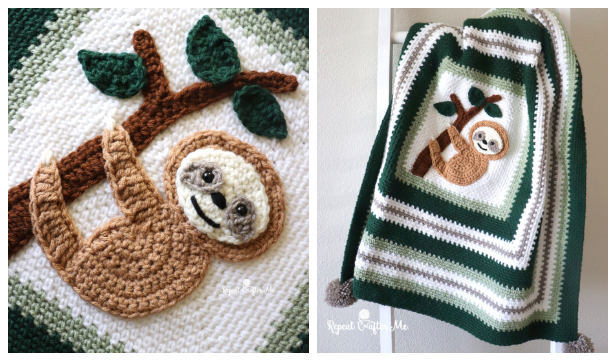 Adorable Sloth Blanket Free Crochet Pattern DIY Magazine