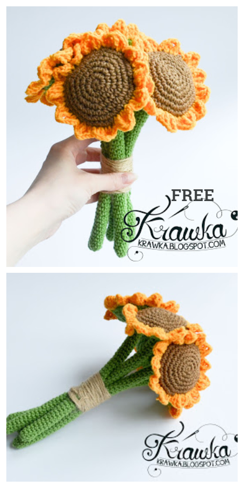 Sunflower Bouquet Free Crochet Patterns