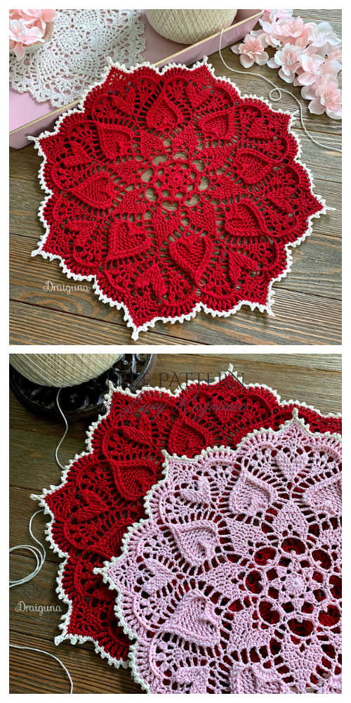 Sweetheart Soiree Doily Free Crochet Pattern