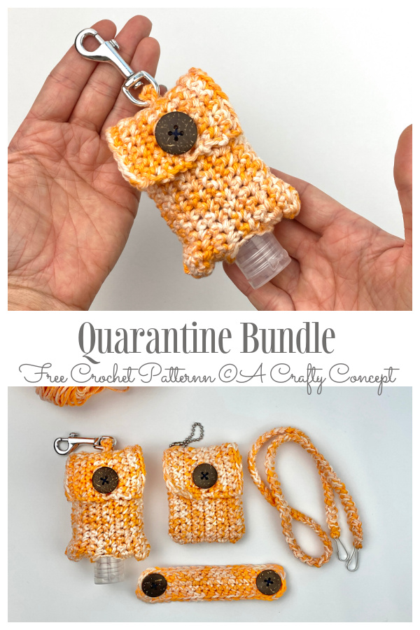 Quarantine Bundle Hand Sanitizer Holder More Free Crochet Patterns