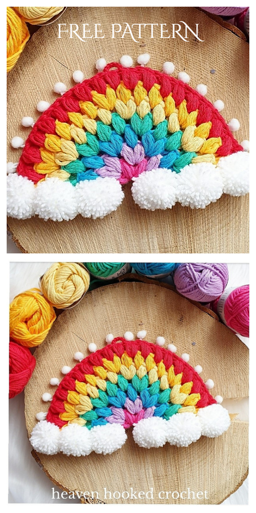 Rainbow Wall Hanging Free Crochet Patterns