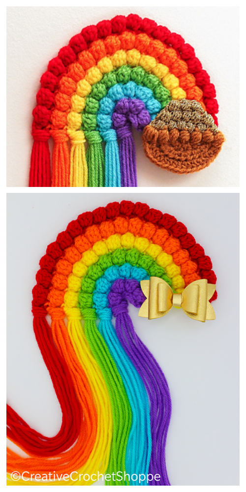 Rainbow Wall Hanging Free Crochet Patterns & Paid