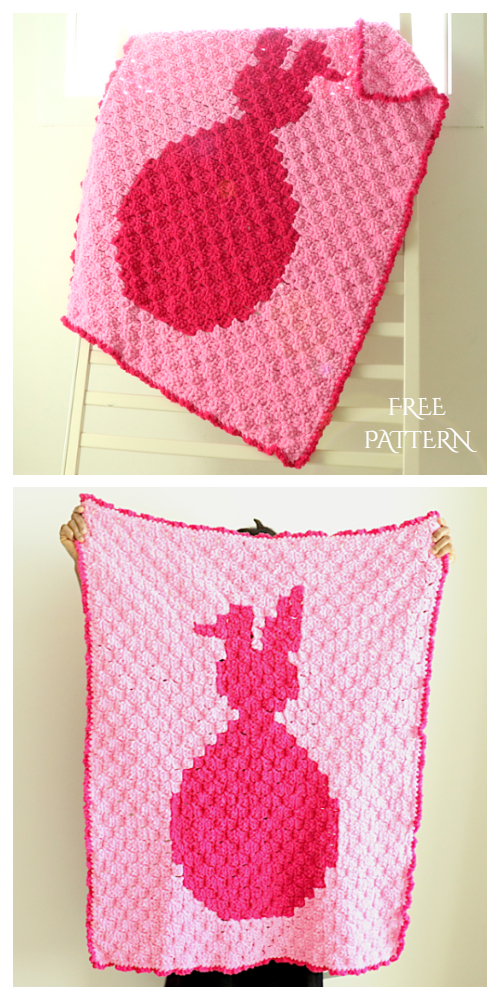 C2C Bunny Blanket Free Crochet Patterns
