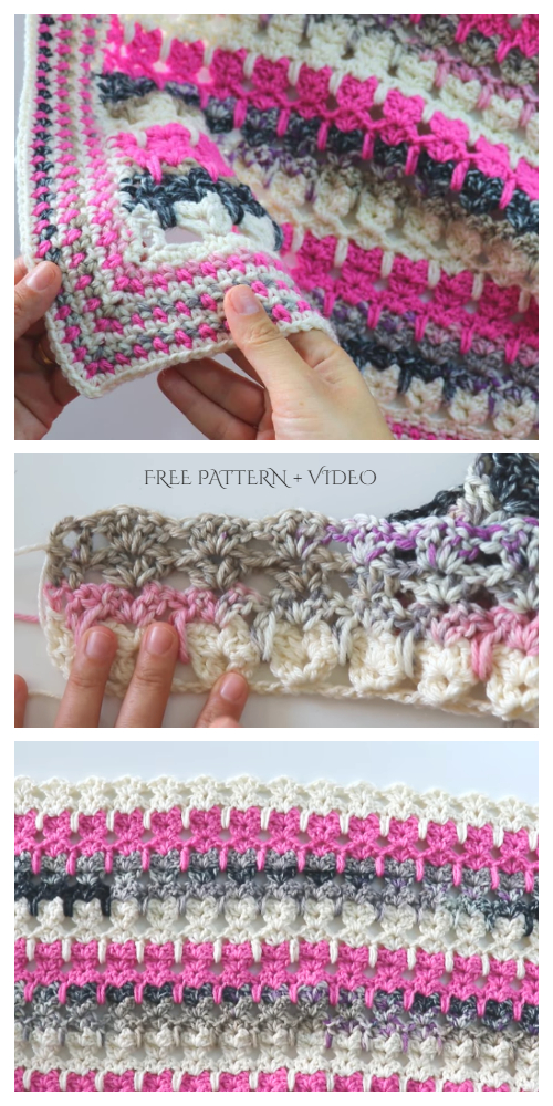 Cat Stitch Blanket Free Crochet Pattern + Video