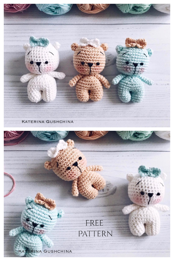 Crochet Tiny Teddy Bear Amigurumi Free Patterns