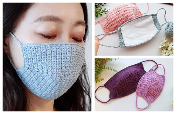 Face Mask Free Crochet Patterns & Paid + Video - DIY Magazine