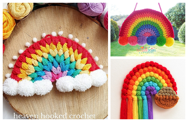 Crochet Baby Decor Rainbow Crochet Pattern CROCHET PATTERN Modern Rainbow Wall Hanging Crochet Wall Hanging