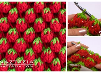 Strawberry Stitch Free Crochet Pattern + Video Strawberry Stitch Free Crochet Pattern + Video