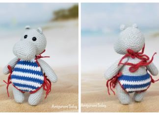 Amigurumi Hippo in Swimsuit Free Crochet Patterns Amigurumi Hippo in Swimsuit Free Crochet Patterns