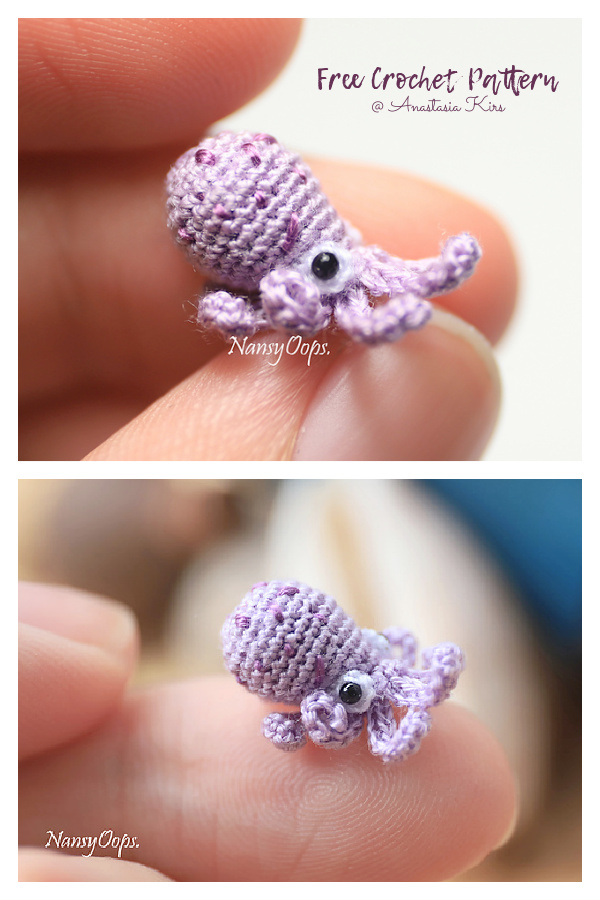 Amigurumi Miniature Animals Tiny Octopus Free Crochet Patterns