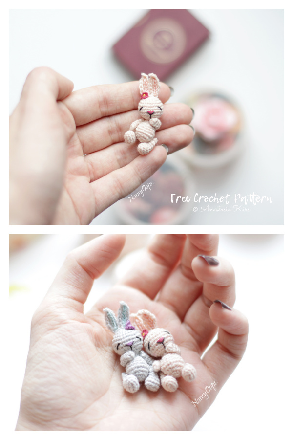 Amigurumi Miniature Animals Tiny Bunny Free Crochet Patterns