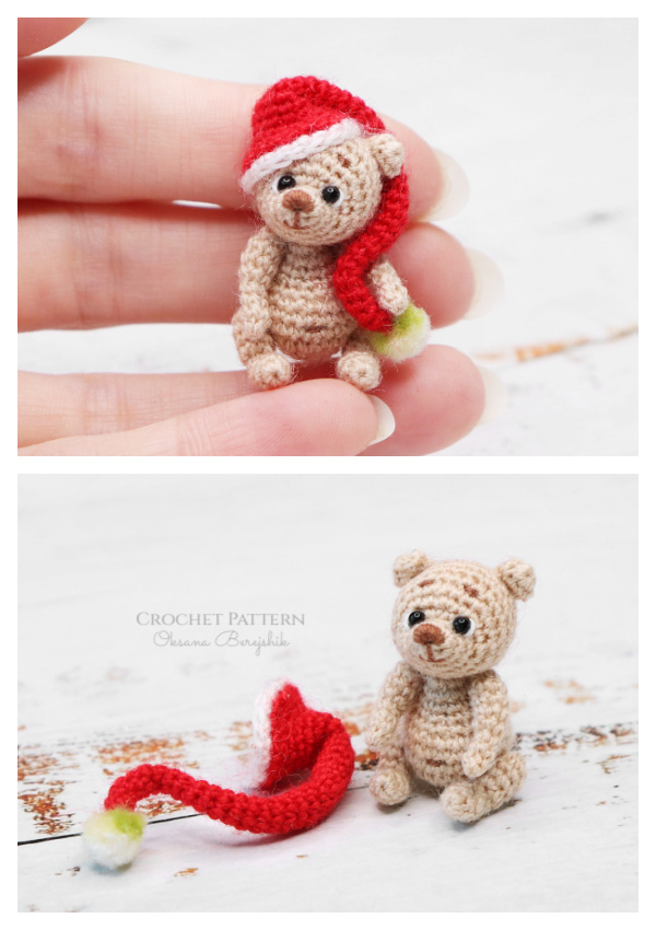Amigurumi Micro Christmas Bear Crochet Pattern