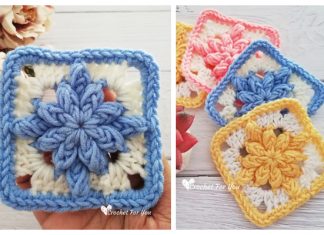 Bobble Drops Granny Free Crochet Patterns Bobble Drops Granny Square Free Crochet Pattern