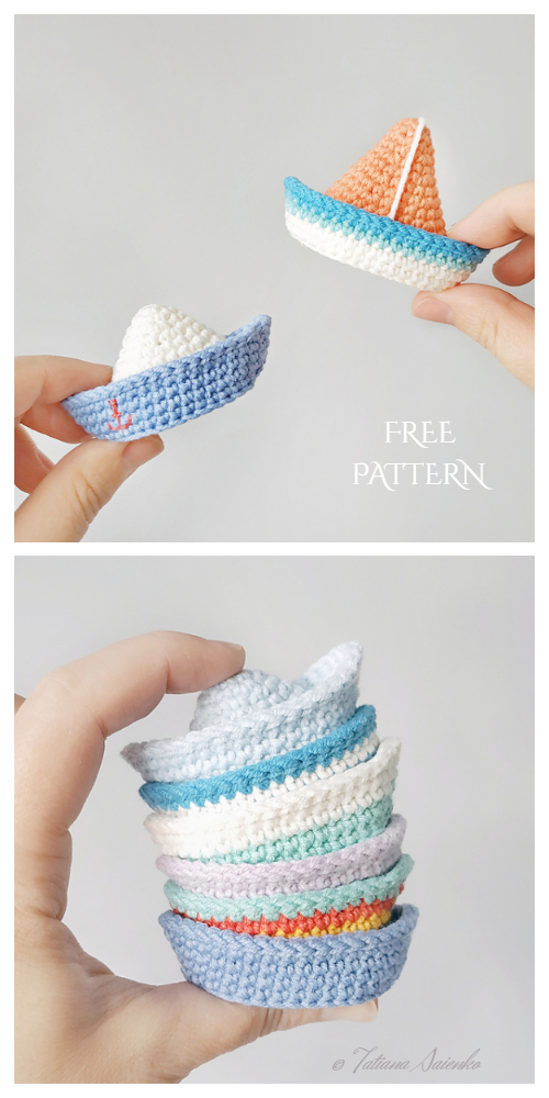 Crochet Boat Amigurumi Free Pattern